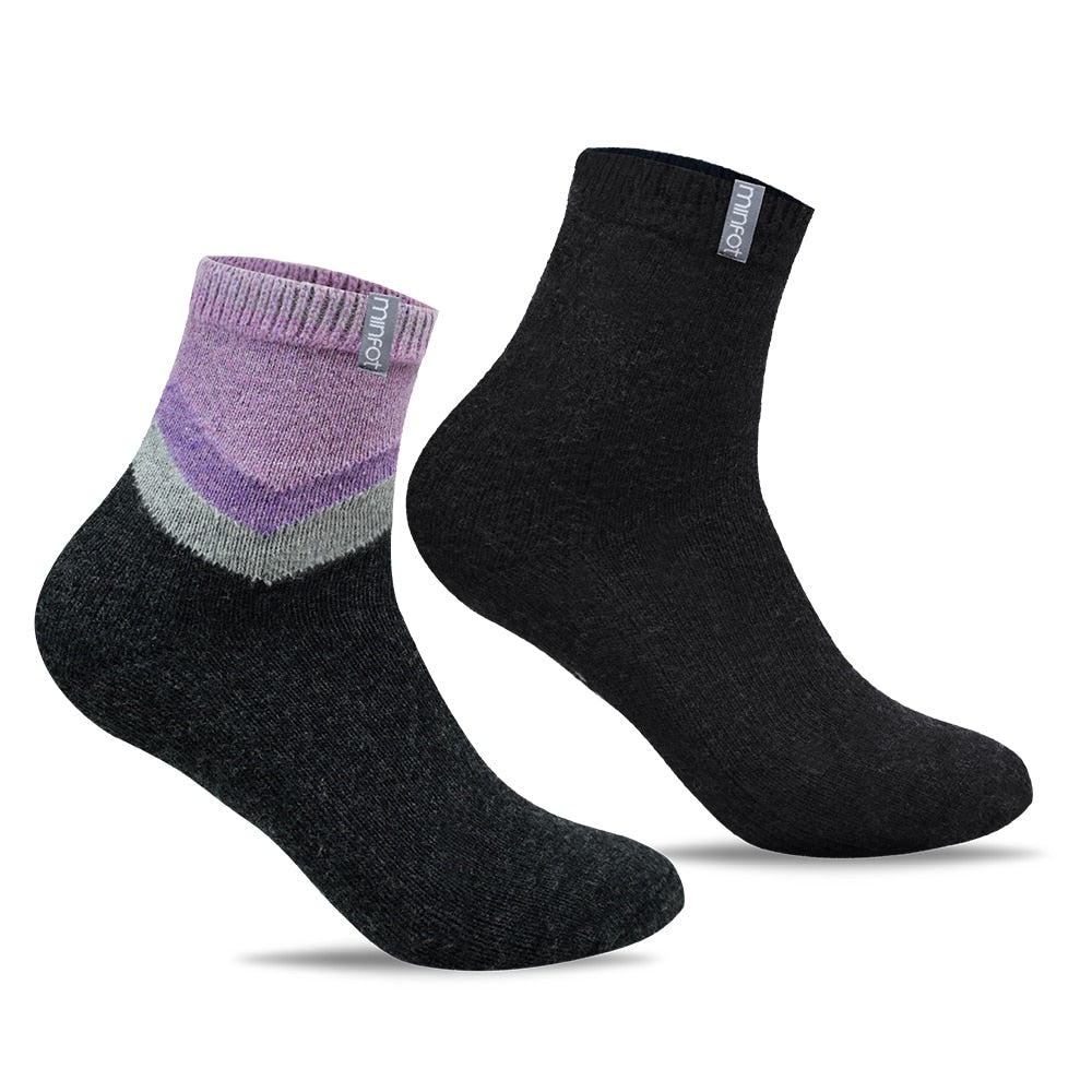 Minfot Strømper Antihalk Ull Cosy Viola 2-pk