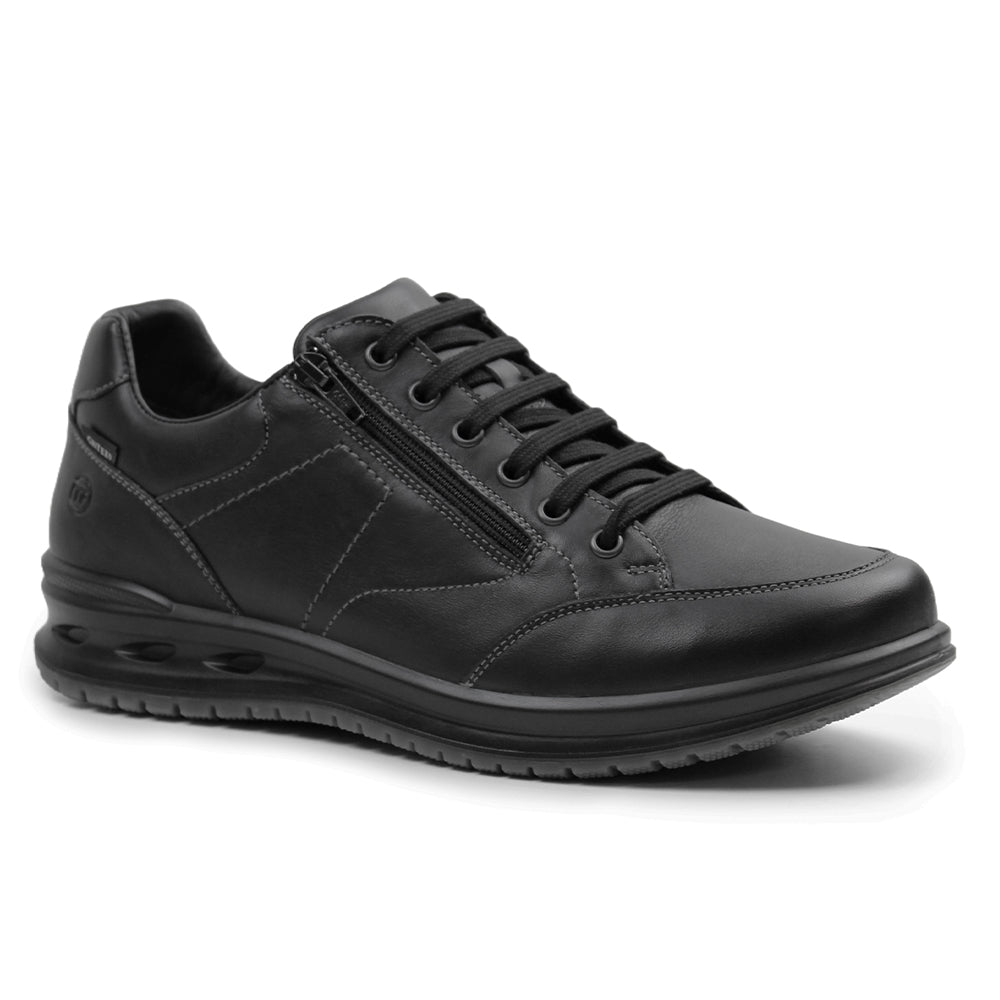 Minfot Axe Herresko Zip TEX Skinn Svart