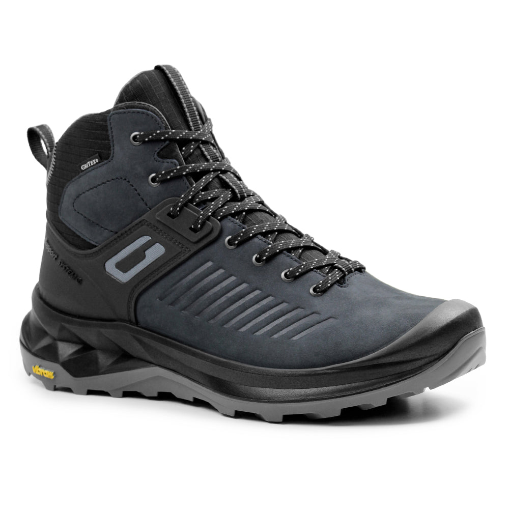 Minfot Granit Tursko Mid TEX Nubuck Svart