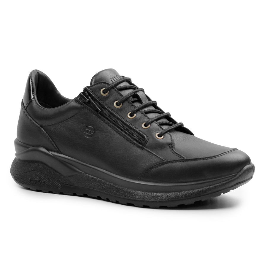 Minfot Lexi Sneakers Dame Vannavvisende Tex Skinn Svart