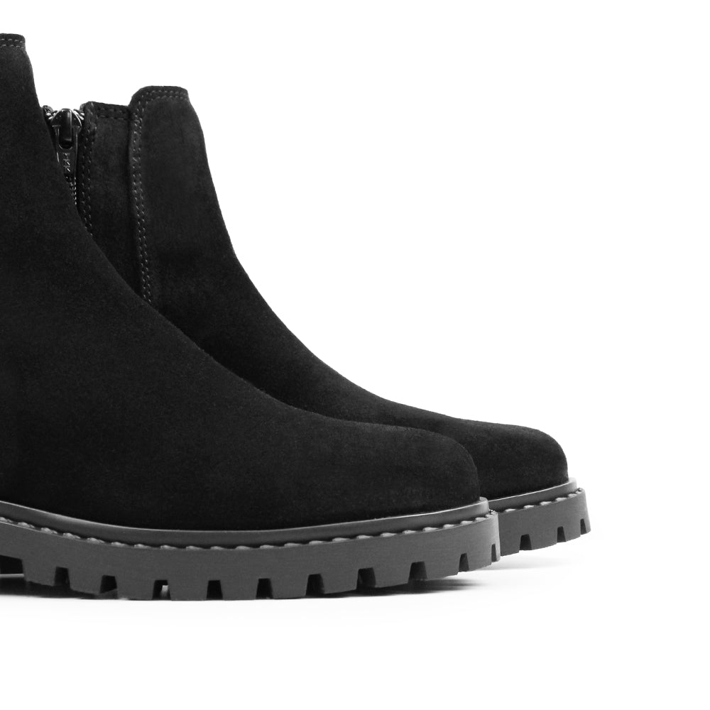 Produktbild 9 - Minfot Ribe Chelsea boots Zip Semsket skinn Svart