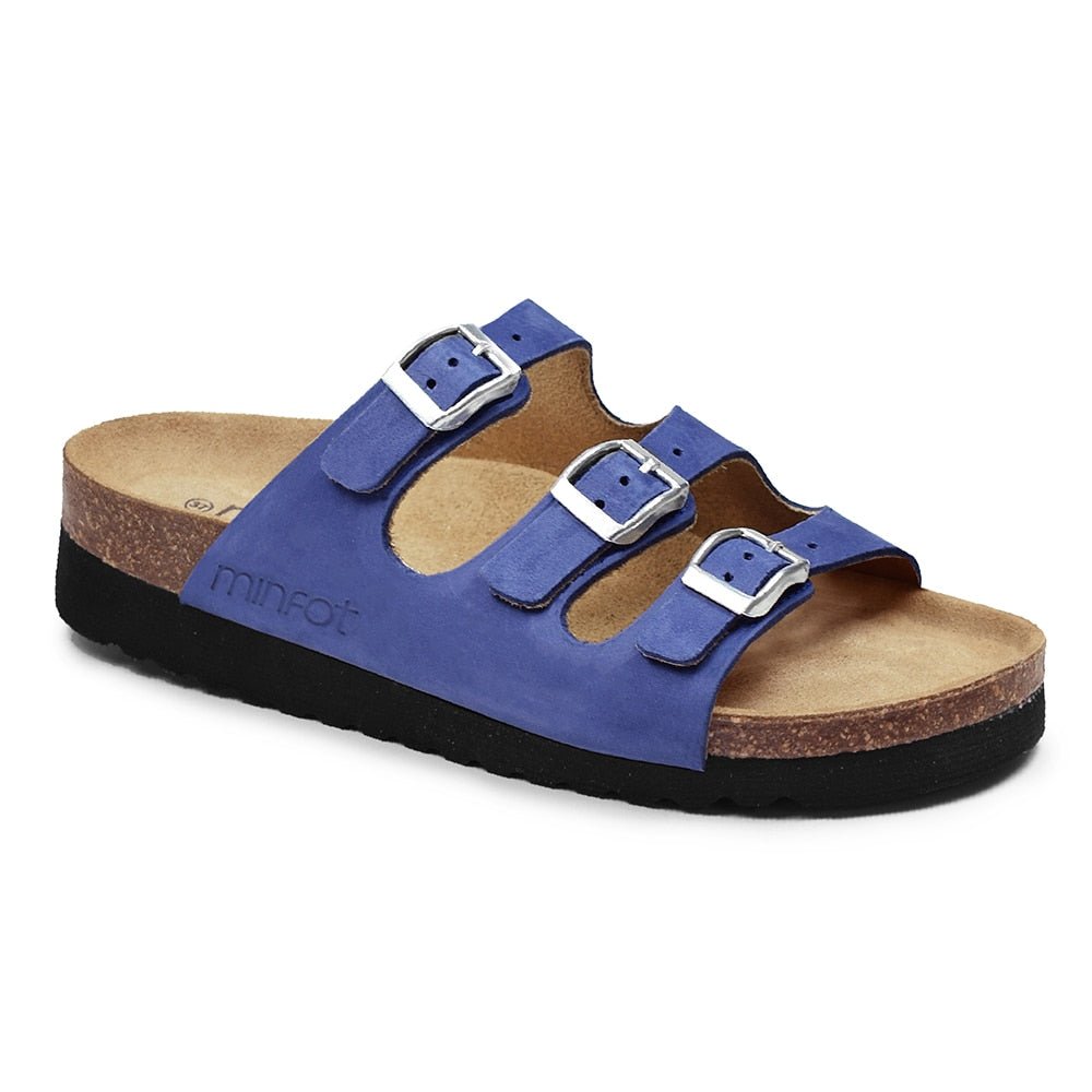 Minfot Sandal Myk Bio Blå Nubuck