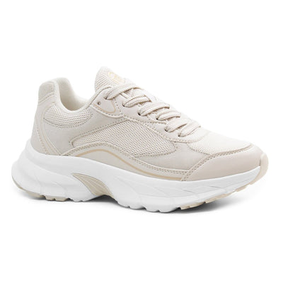 Minfot Sneaker Joy Mesh Semsket skinn Sand