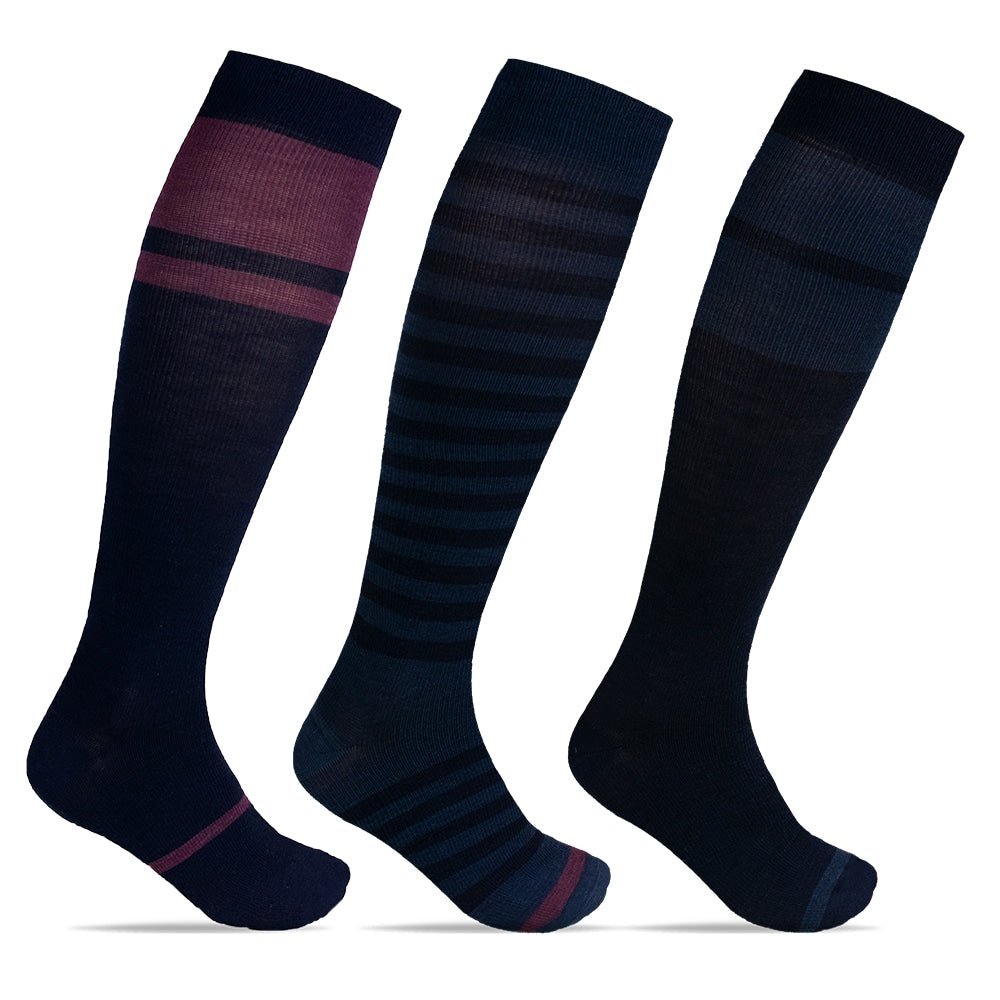 Minfot Støttestrømper Merinoull Midnight 3-pk