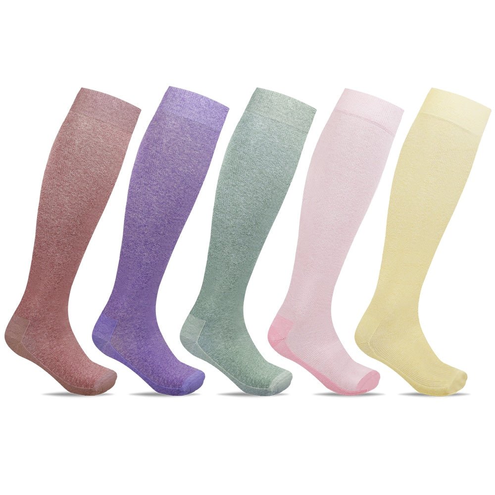 Minfot Støttestrømper Pastell Bomull Eco 5-pack