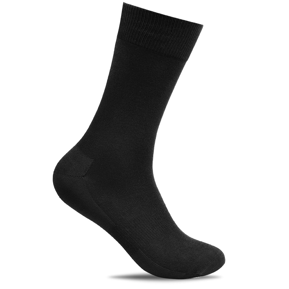 Minfot Bambusstrømper Crew Svart 1-pk