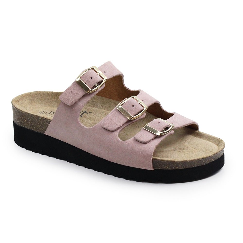 Minfot Sandal Myk Bio Lysrosa Semsket skinn