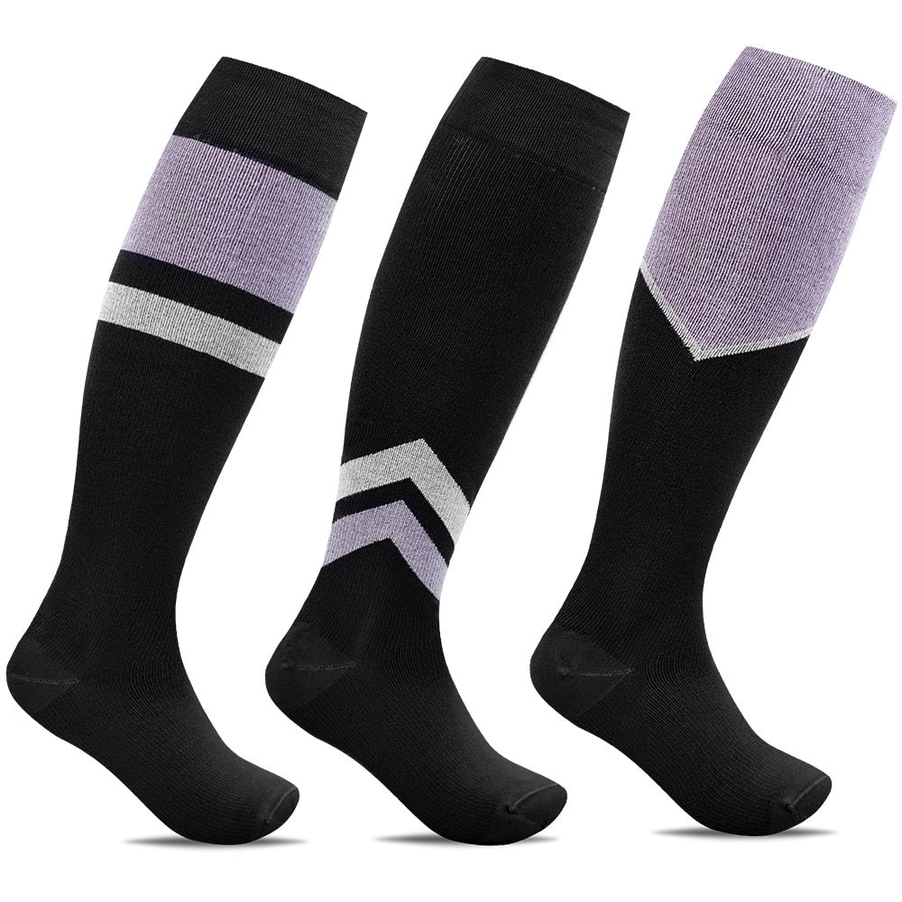 Minfot Støttestrømper Brede Bambu Grape 3-pk