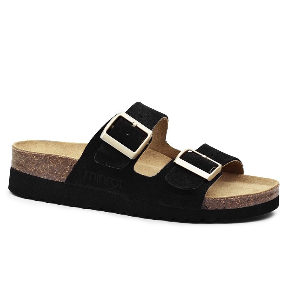 Minfot Sandaler Myk Bio Moa Semsket skinn Svart