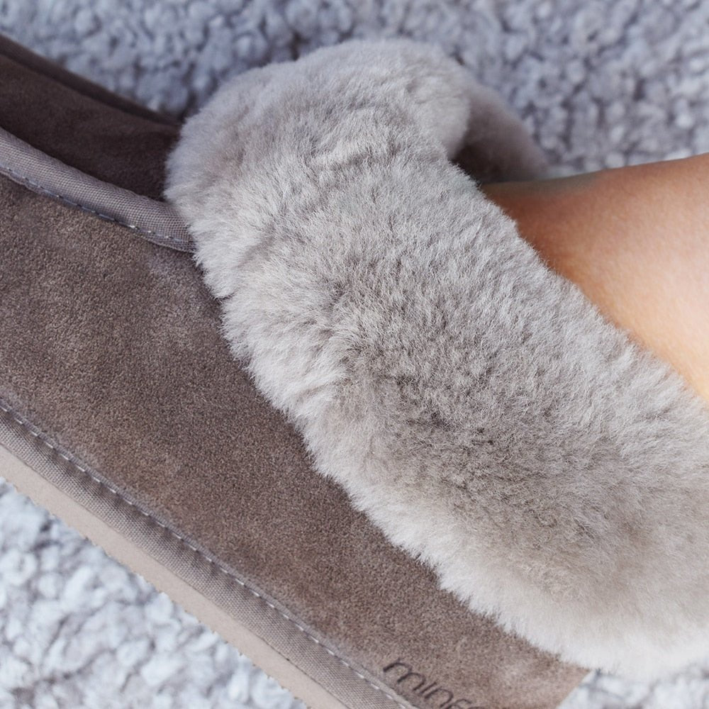 Produktbild 10 - Minfot Saueskinntøfler Koster med såle Stone