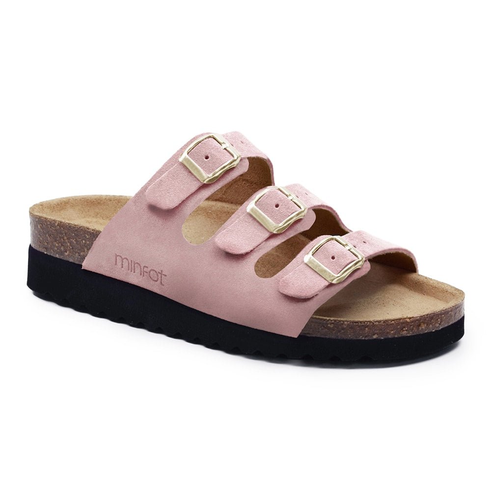 Minfot Sandal Myk Bio Rose Semsket skinn