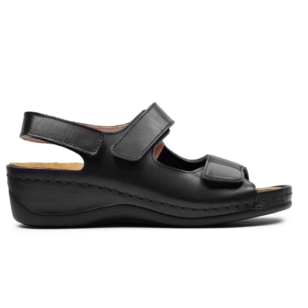 Minfot Sandaler Stretch Iris Hælrem Svart