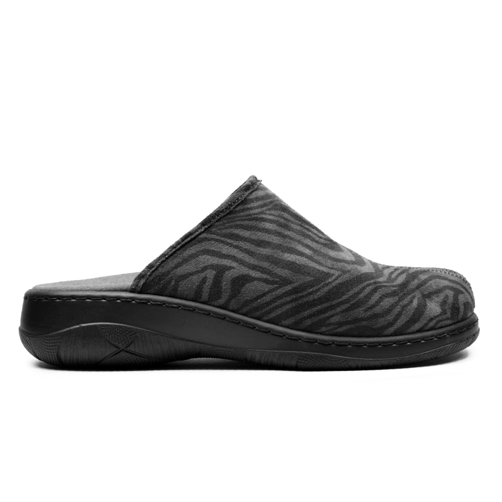 Minfot Tøfler Stretch Zebra Svart