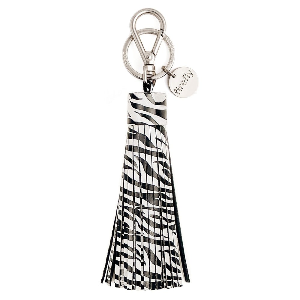 Firefly Refleks Soft Tassel Reflector Zebra Print