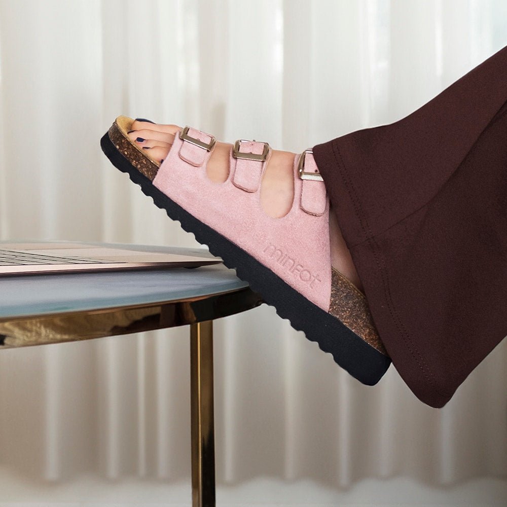 Produktbild 2 - Minfot Sandal Myk Bio Rose Semsket skinn