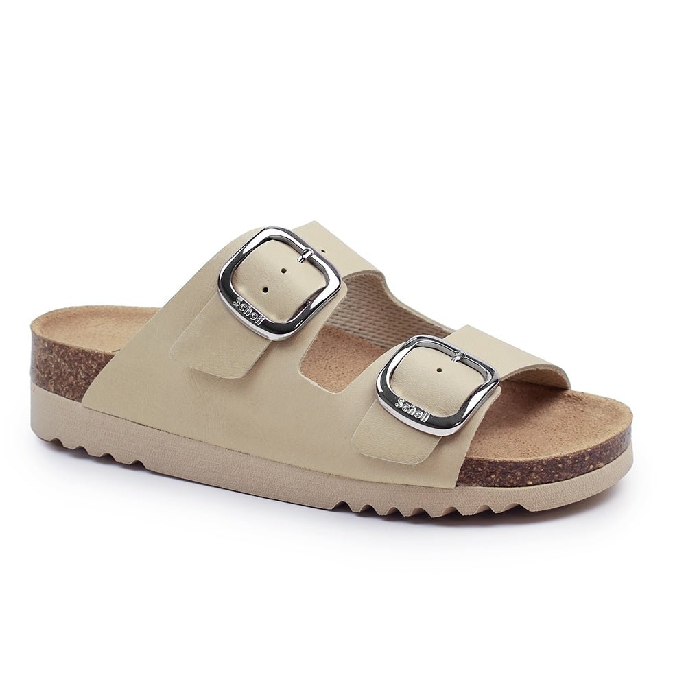 Scholl Sandaler Dame Adapta Ilary Oiled Leather Beige