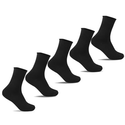 Minfot Bomullsstrømper Sensitive Svart 5-pk