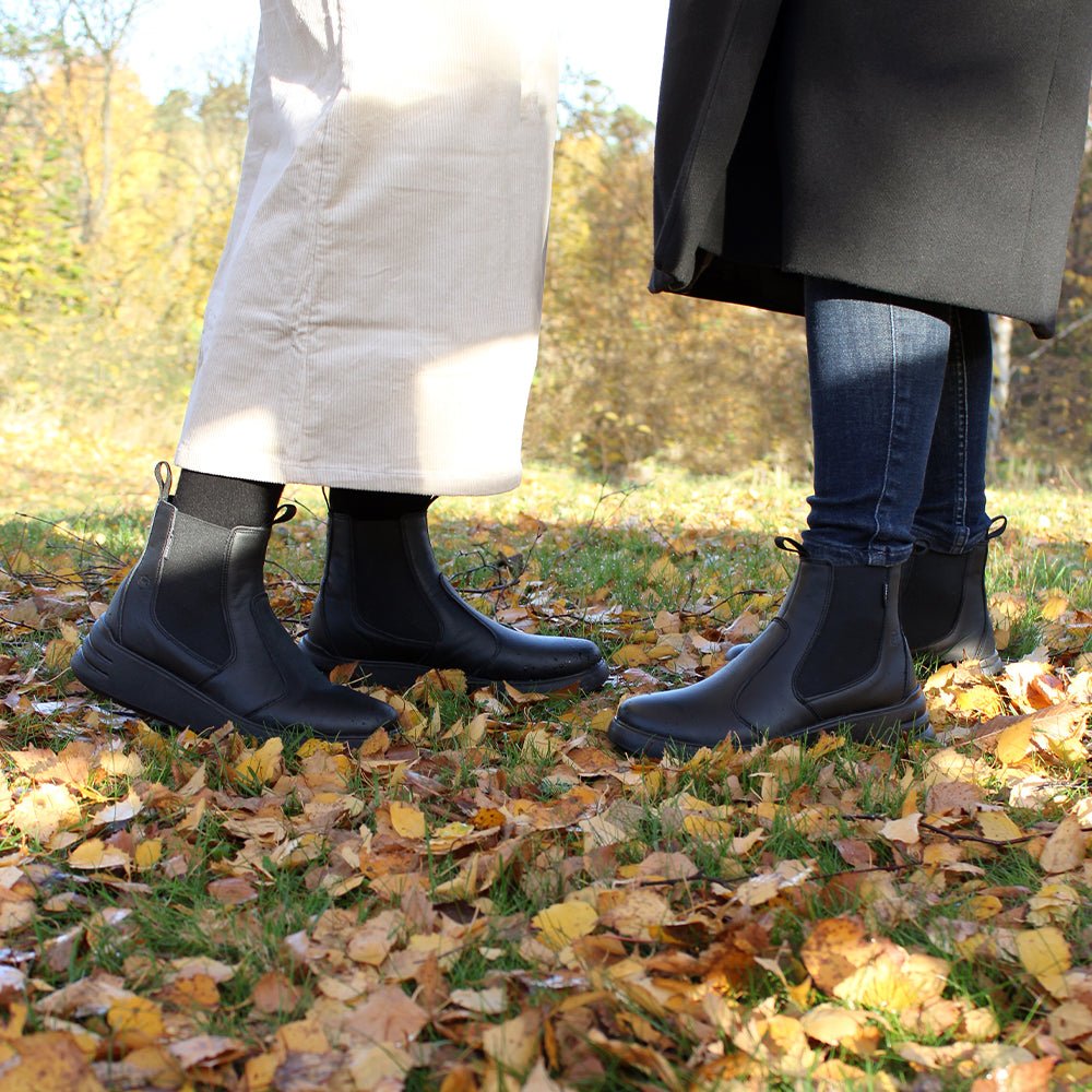 Minfot Ami Chelsea Boots Dame Vannavvisende TEX Skinn Svart