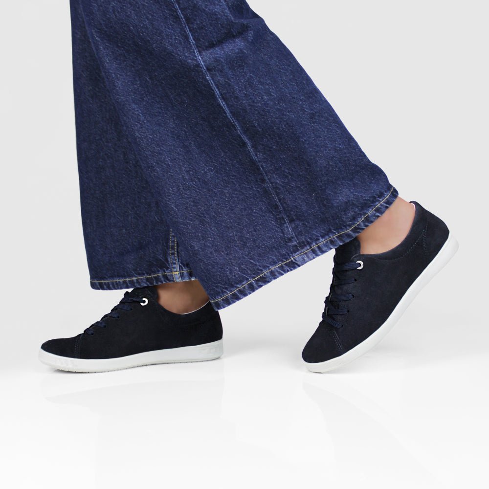 Minfot Aveny Sneaker Dame Semsket skinn Navy