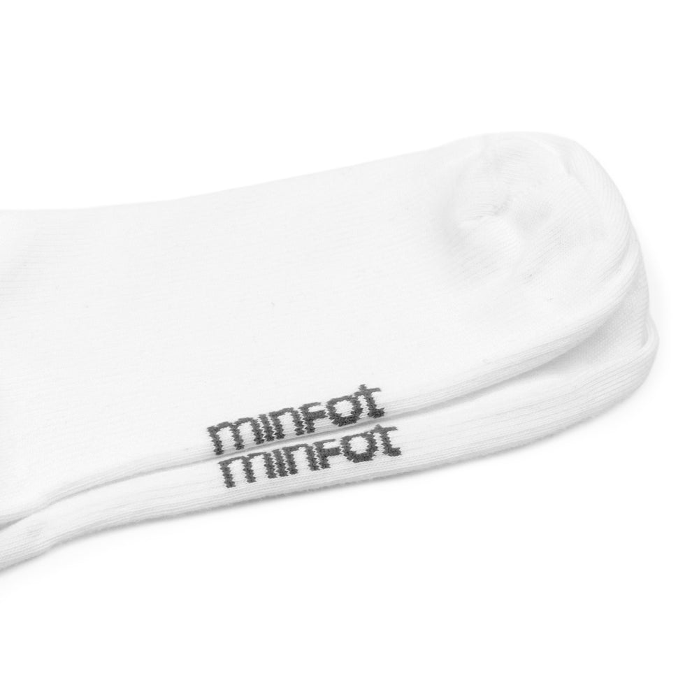 Minfot Flawless Støttestrømper Brede Bambus Sommerfugl Hvit 1-pk