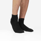 Minfot Bambusstrømper Quarter Svart 5-pk