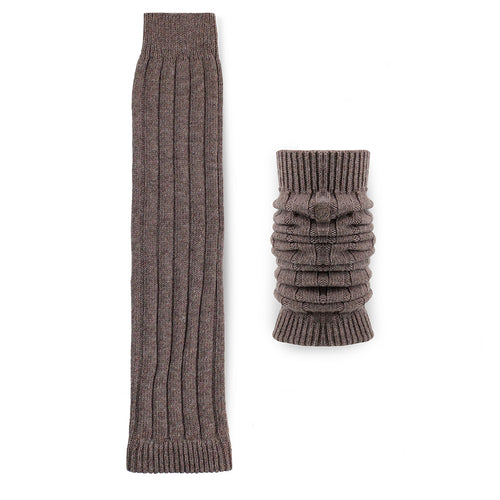 Minfot Leggvarmere Ull Brun Melert 1-pakning