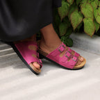 Minfot Lo Sandaler Dame Bio Skinn Fuxia