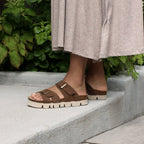 Minfot Upstep Lill Sandaler Dame Semsket Skinn Brun
