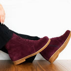 Charlotte of Sweden Semsket Boots Amur Burgundy