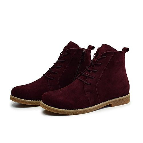 Charlotte of Sweden Semsket Boots Amur Burgundy