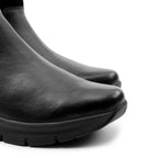 Minfot Zon Chelsea boots med zip Stretch Skinn Svart Leopard