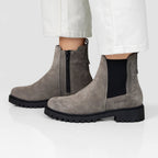 Minfot Ribe Chelsea boots Zip Semsket skinn Taupe