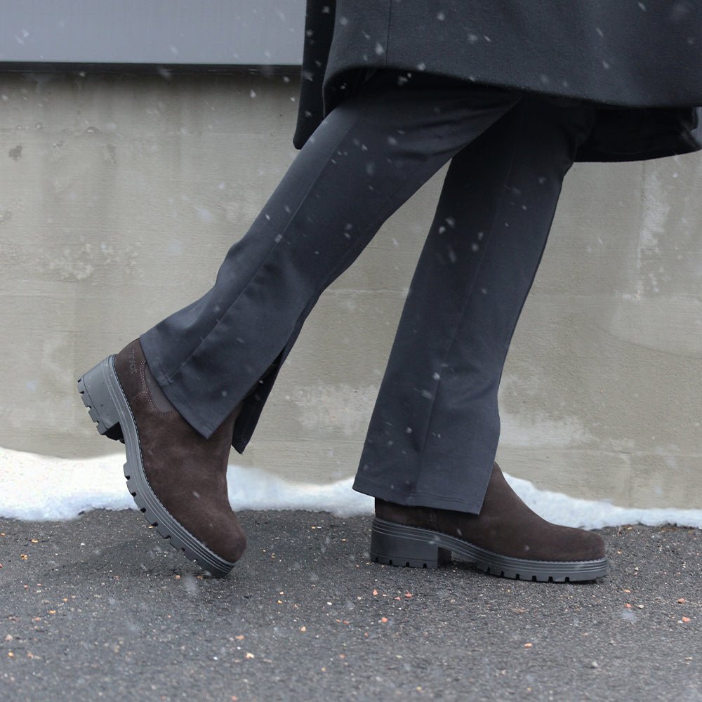 Produktbild 13 - Minfot Cityspike Chelsea Piggsko Zip Semsket skinn Brun