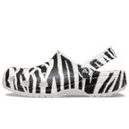 Crocs Classic Clog Animal Print White Zebra