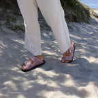 Minfot Daisy Sandaler Dame Semsket Skinn Rosa