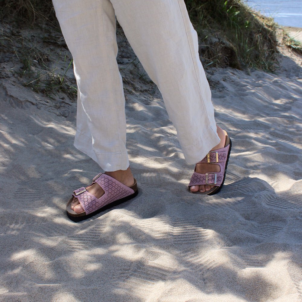 Minfot Daisy Sandaler Dame Semsket Skinn Rosa