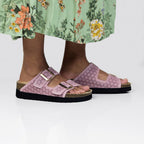 Minfot Daisy Sandaler Dame Semsket Skinn Rosa