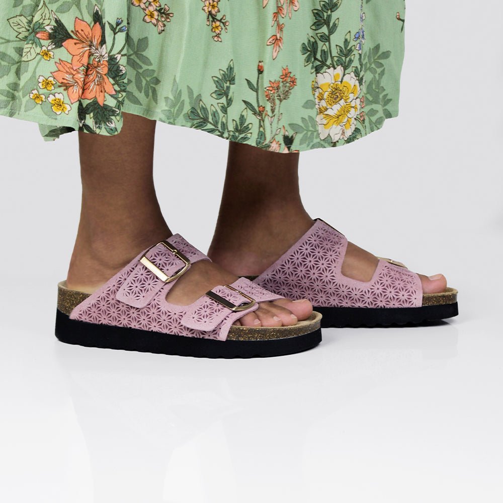 Minfot Daisy Sandaler Dame Semsket Skinn Rosa