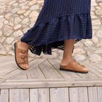 Minfot Lo Sandaler Dame Bio Skinn Cognac