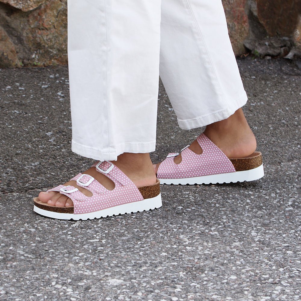 Minfot Dots Sandaler Dame Myk Bio Rosa