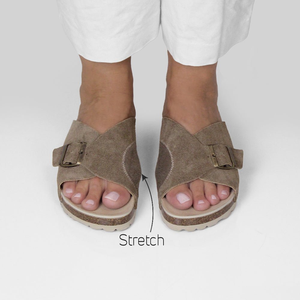 Minfot Li Sandaler Dame Semsket Hallux Valgus Primo Soft Stone