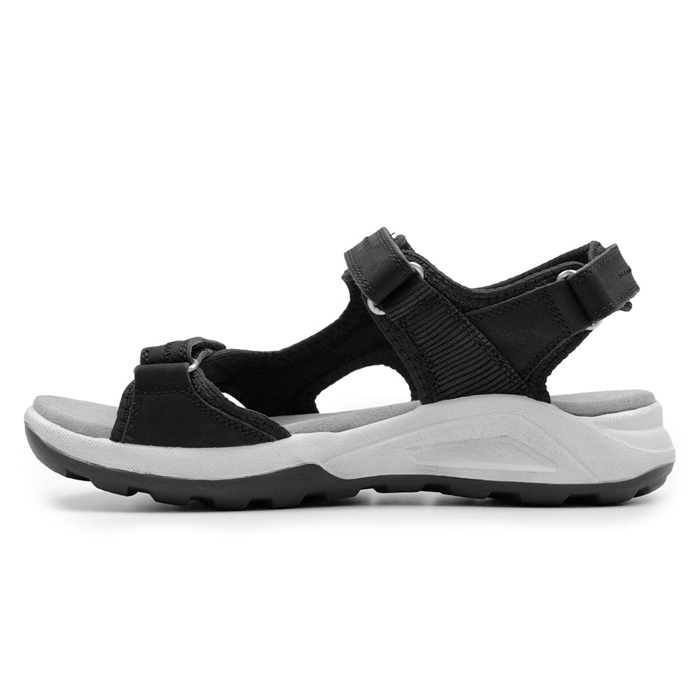 Minfot Nyhamn Sandaler Dame Nubuck Svart