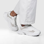 Minfot Joy Sneakers Dame Mesh Semsket skinn Hvit