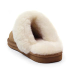 Minfot Saueskinnstøfler Slip-on Duved med såle Chestnut