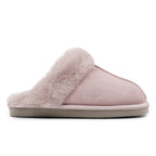 Minfot Saueskinnstøfler Slip-on Duved med såle Lyserosa