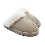 Minfot Saueskinnstøfler Slip-on Duved med såle Sand