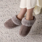 Minfot Saueskinnstøfler Slip-on Duved med såle Stone