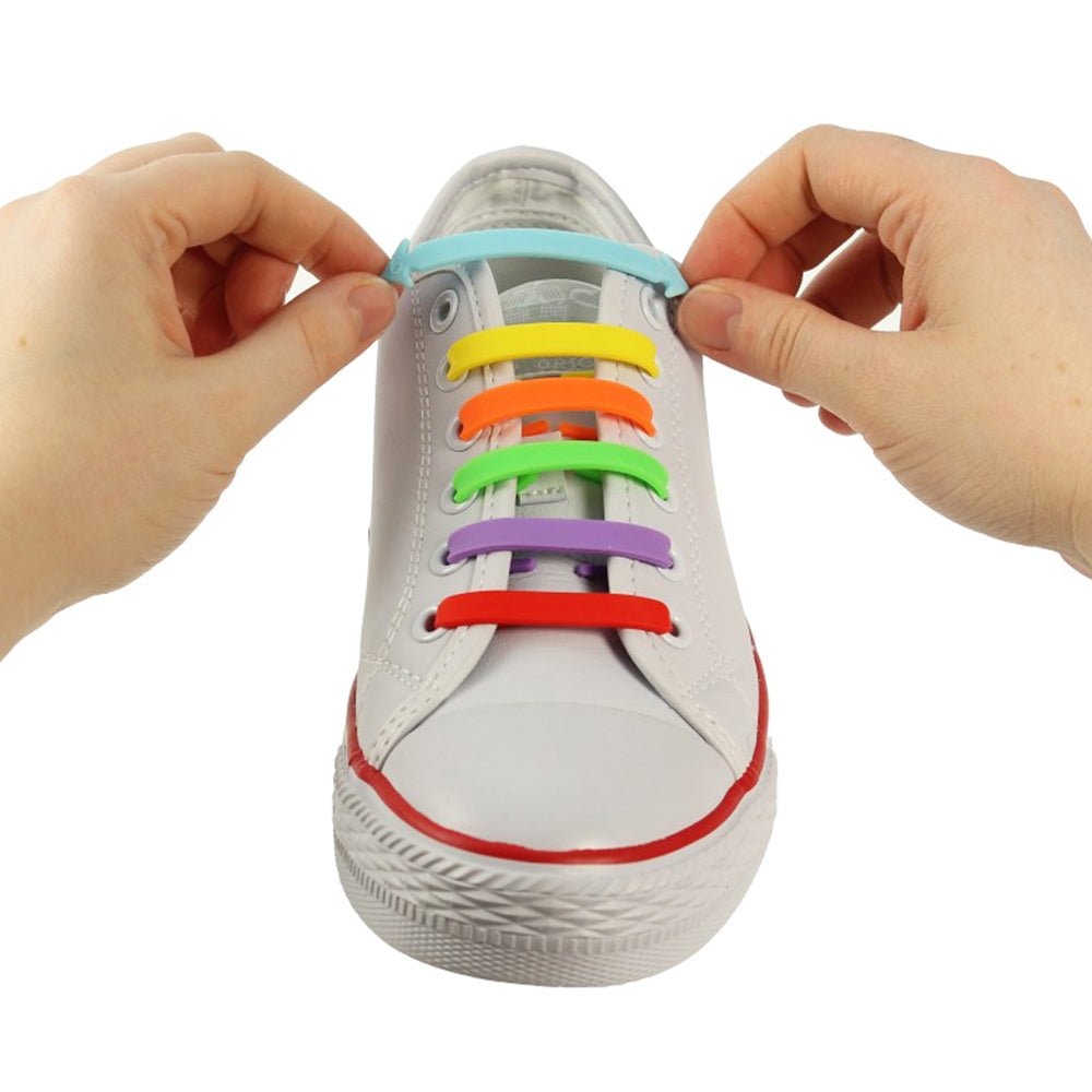 Easy Lace Elastiska Skolisser Rainbow