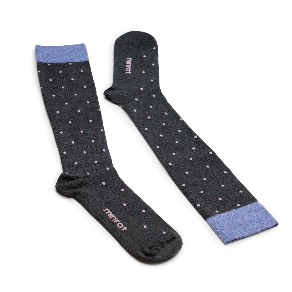 Produktbild 3 - Minfot Støttestrømper Bomull Eco Dot Pink