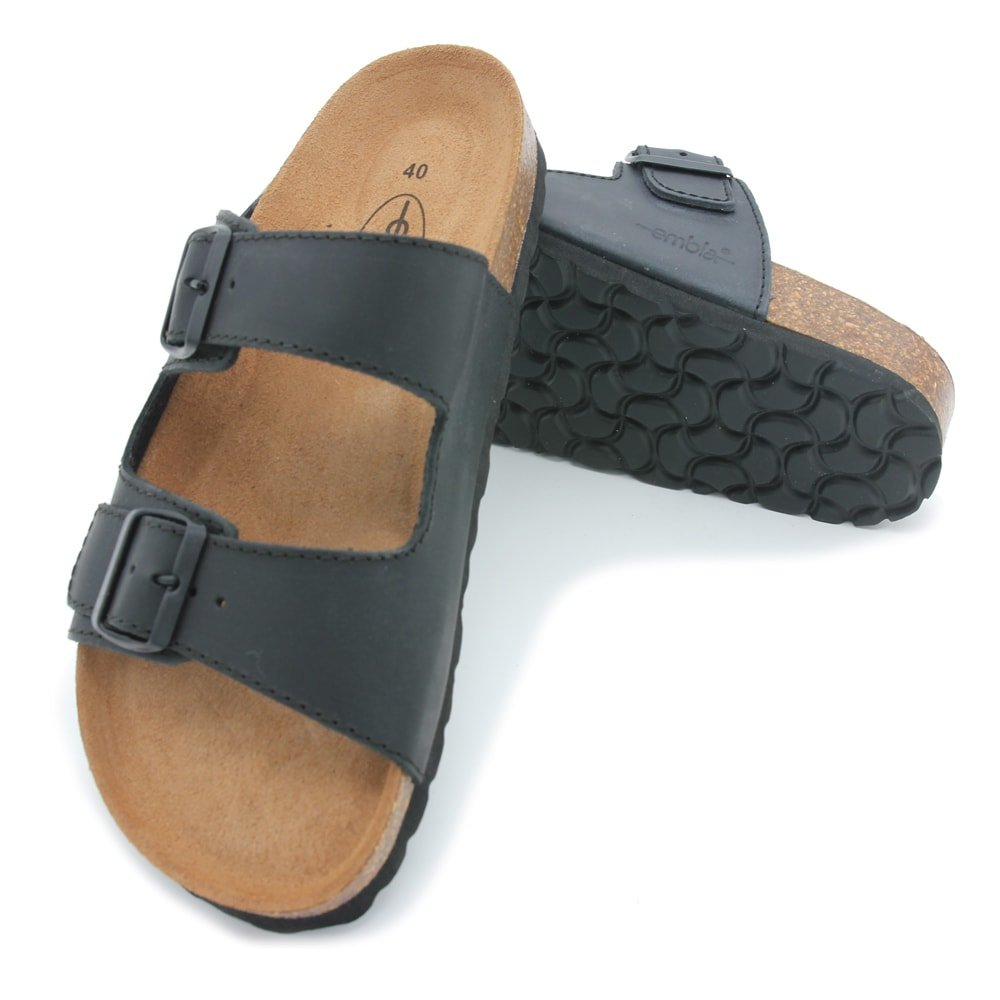 Embla Hälsoskor Sandaler Arvid Airbed Bred Svart